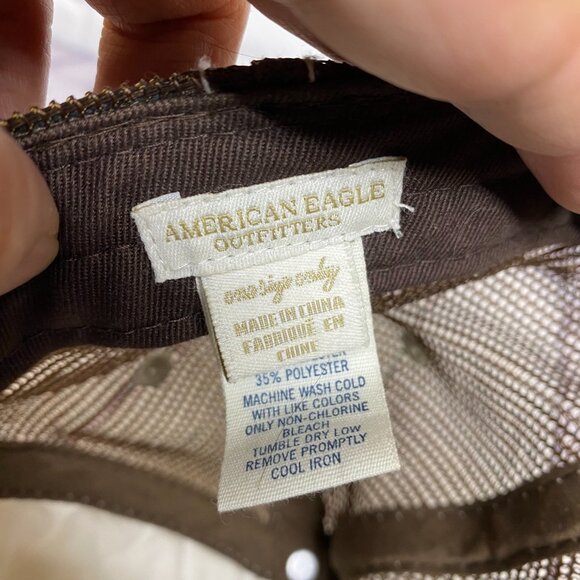 Vintage American Eagle Women Trucker Hat Mesh Cap Snapback Brown White Foam - Picture 8 of 10